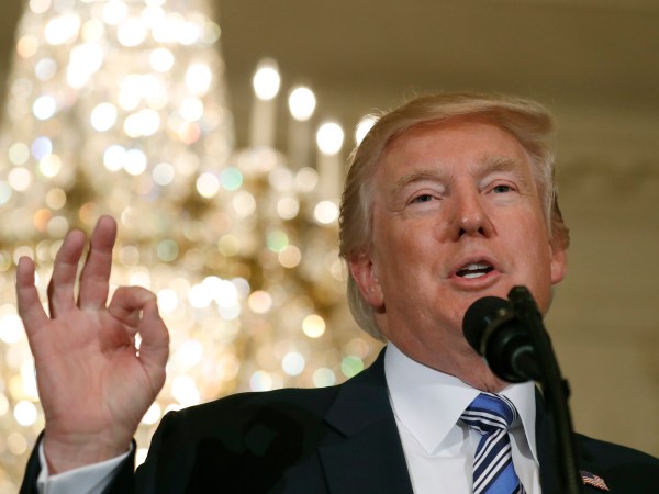 President Donald Trump speaks during a "Made in America," product showcase featuring items created in each of the U.S. 50 states, at the White House, Monday, July 17, 2017, in Washington. (AP Photo/Alex Brandon)