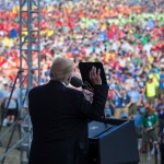 President Donald Trump speaks at the 2017 National Scout Jamboree in Glen Jean, W.Va., Monday, July 24, 2017. (AP Photo/Carolyn Kaster)