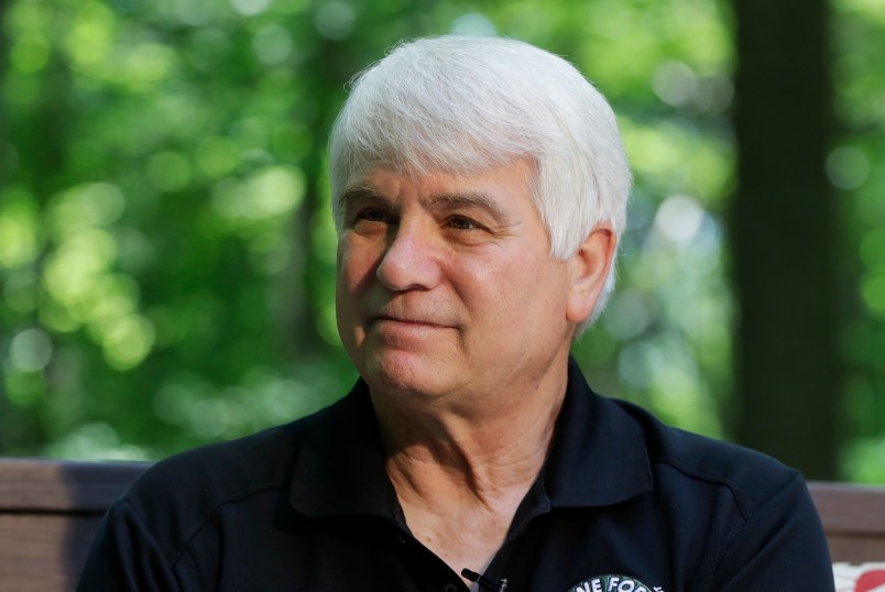 HOLD FOR STORY BY MIKE HOUSEHOLDER- In a photo from Friday, June 9, 2017, in South Haven, Mich., former Army medic James McCloughan is interviewed. McCloughan saved the lives of 10 soldiers during a battle in Vietnam and is the first person awarded the Medal of Honor by President Donald Trump. McCloughan was given the nation’s highest military honor for his bravery during the Battle of Nui Yon Hill in Vietnam in May 1969 where he braved enemy gunfire to rescue his men, despite being pelted with shrapnel from a rocket-propelled grenade. The Department of Defense recommended McCloughan for the Medal of Honor last year, but there was a problem: The medal needs to be awarded within five years of the recipient’s heroic actions. Congress waived the time limit in McCloughan’s case. (AP Photo/Carlos Osorio)