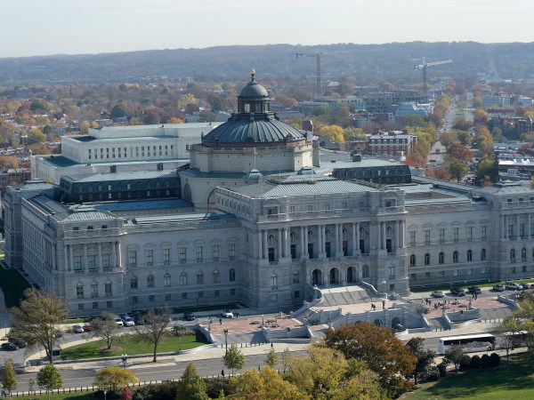A view of the Library of Congress from the top of the Capitol in Washington, Tuesday, Nov. 15, 2016.  (AP Photo/Susan Walsh)