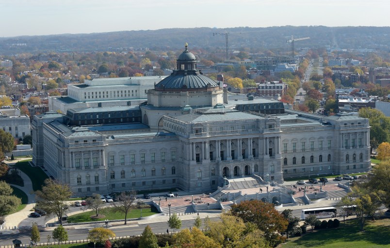 A view of the Library of Congress from the top of the Capitol in Washington, Tuesday, Nov. 15, 2016.  (AP Photo/Susan Walsh)