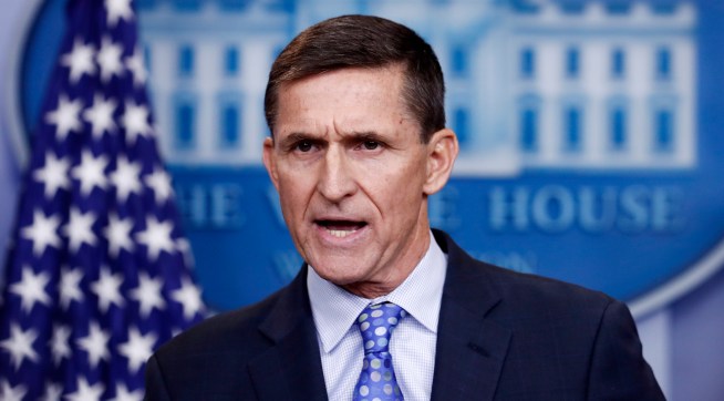 National Security Adviser Michael Flynn speaks during the daily news briefing at the White House, in Washington, Wednesday, Feb. 1, 2017. (AP Photo/Carolyn Kaster)