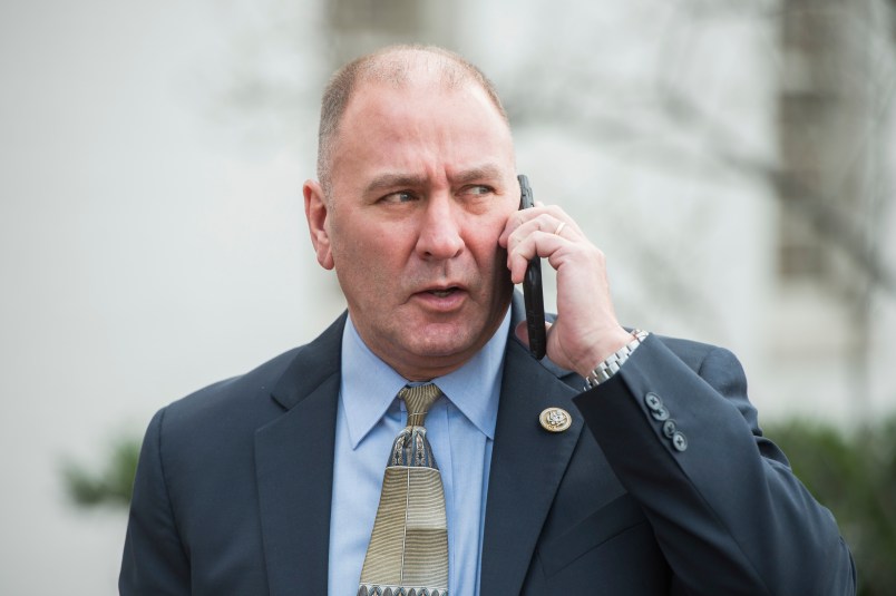 UNITED STATES - FEBRUARY 07: Rep. Clay Higgins, R-La., leaves the Capitol Hill Club after a meeting of the House Republican Conference, February 7, 2017. (Photo By Tom Williams/CQ Roll Call)