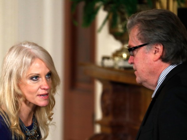 President Donald Trump and Canadian Prime Minister Justin Trudeau during a joint news conference in the East Room of the White House in Washington, Monday, Feb. 13, 2017. (AP Photo/Pablo Martinez Monsivais)