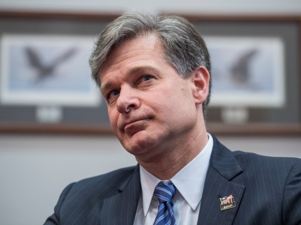 UNITED STATES - JUNE 29: FBI Director nominee Christopher Wray sits for a photo op with Senate Judiciary Committee Chairman Charles Grassley, R-Iowa, off camera, before a meeting in Hart Building on June 29, 2017. (Photo By Tom Williams/CQ Roll Call)