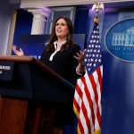 White House deputy press secretary Sarah Huckabee Sanders speaks during the daily press briefing, Thursday, June 29, 2017, in Washington. (AP Photo/Evan Vucci)
