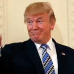 President Donald Trump points to a member of the audience before being introduced during a "Made in America," product showcase featuring items created in each of the U.S. 50 states, at the White House, Monday, July 17, 2017, in Washington. (AP Photo/Alex Brandon)