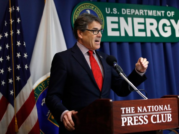 Energy Secretary Rick Perry speaks during a news conference, Tuesday, July 18, 2017, at the National Press Club in Washington. (AP Photo/Jacquelyn Martin)
