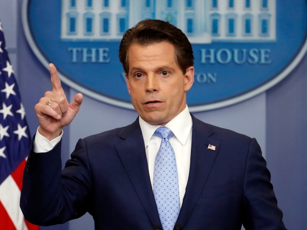 Deputy White House press secretary Sarah Huckabee Sanders speaks to members of the media in the Brady Press Briefing room of the White House in Washington, Friday, July 21, 2017. (AP Photo/Pablo Martinez Monsivais)
