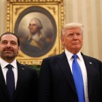 President Donald Trump meets with Lebanese Prime Minister Saad Hariri in the Oval Office of the White House in Washington, Tuesday, 25, 2017. (AP Photo/Pablo Martinez Monsivais)