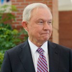 U.S. Attorney General Jeff Sessions starts to walks away at the conclusion of his interview with the Associated Press at the U.S. Embassy in San Salvador, El Salvador, Thursday, July 27, 2017. (AP Photo/Pablo Martinez Monsivais)
