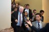 Sen. John McCain, R-Az., is pursued by reporters after casting a 'no' vote on a a measure to repeal parts of former President Barack Obama's health care law, on Capitol Hill in Washington, Friday, July 28, 2017. (AP Photo/Cliff Owen)