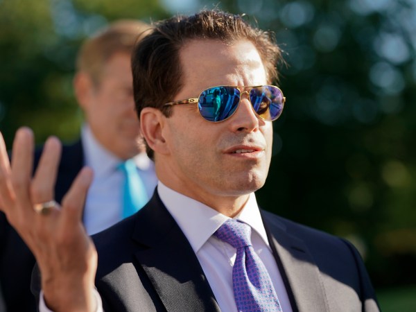 White House communications director Anthony Scaramucci speaks to members of the media at the White House in Washington, Tuesday, July 25, 2017. (AP Photo/Pablo Martinez Monsivais)