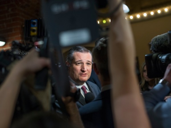 UNITED STATES - JUNE 27: Sen. Ted Cruz, R-Texas, talks with the media after the Senate Policy luncheon in the Capitol on June 27, 2017. Senate Majority Leader Mitch McConnell, R-Ky., told senators there would be no vote on health care this week. (Photo By Tom Williams/CQ Roll Call)