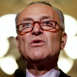 Senate Minority Leader Sen. Charles Schumer of N.Y. talks to reporters on Capitol Hill in Washington, Tuesday, July 25, 2017, after Vice President Mike Pence broke a 50-50 tie to start debating Republican legislation to tear down much of the Obama health care law. (AP Photo/Jacquelyn Martin)