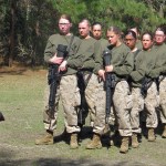 HOLD FOR STORY MOVING EARLY RISER JUNE 9 BY JENNIFER MCDERMOTT    ----    FILE - In this Feb. 21, 2013 file photo, female recruits stand at the Marine Corps Training Depot on Parris Island, S.C.  U.S. Secretary of the Navy Ray Mabus said in an interview on June 3, 2016, that the Navy and Marine Corps will be dropping “man” from some of their job titles to make them inclusive and gender-neutral. (AP Photo/Bruce Smith, File)