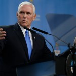 U.S. Vice President Mike Pence talks during a press conference at the government residence in Buenos Aires, Argentina, Tuesday, Aug. 15, 2017. Pence is on a official visit to Argentina until Wednesday, when he will be heading Chile, on a week-long visit to Latin America. (AP Photo/Natacha Pisarenko)