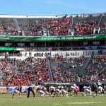 Empty seats at Scott Stadium during the second half of an NCAA college football game on Saturday, Oct. 29, 2016 in Charlottesville, Va. Louisville defeated Virginia 32-25. (AP Photo/Ryan M. Kelly)
