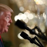 President Donald Trump speaks during a joint news conference with Finnish President Sauli Niinisto, Monday, Aug. 28, 2017, in the East Room of the White House in Washington. (AP Photo/Carolyn Kaster)