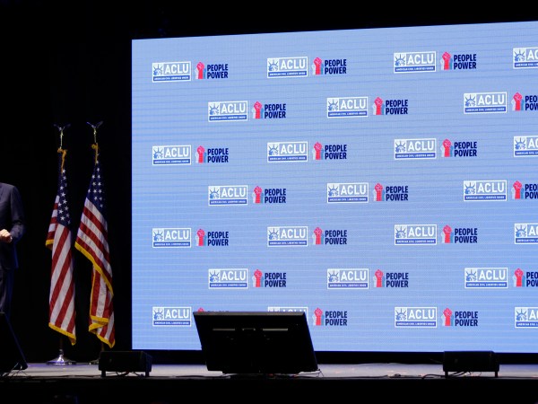 American Civil Liberties Union executive director Anthony Romero speaks during a meeting called "The Resistance Training" hosted by the American Civil Liberties Union, Saturday, March 11, 2017, in Coral Gables, Fla. The American Civil Liberties Union is launching a nationwide training event to make people aware of their rights as protesters. Organizers say the event Saturday at a sports arena on the University of Miami campus is being livestreamed to locations in all 50 states.(Luis M. Alvarez)