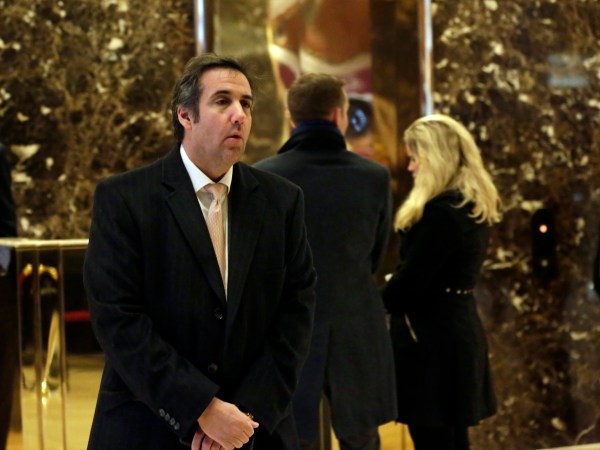 Michael Cohen, an attorney for Donald Trump, arrives in Trump Tower, in New York,  Friday, Dec. 16, 2016. (AP Photo/Richard Drew)