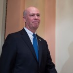 UNITED STATES - JUNE 21: Rep. Greg Gianforte, R-Mont., arrives for a swearing in ceremony in the Capitol with Speaker Paul Ryan, R-Wis., before the actual event on the House floor on June 21, 2017. (Photo By Tom Williams/CQ Roll Call)