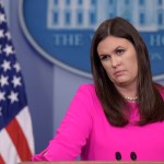White House press secretary Sarah Huckabee Sanders listens to a reporters question during the daily briefing at the White House in Washington, Monday, July 31, 2017. Sanders was asked about President Donald Trump's decision to remove Anthony Scaramucci from his position as communications director after 11 days and other topics. (AP Photo/Susan Walsh)