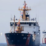 USCGC Alder makes its way through the Grand River channel with USCGC Mackinaw not far behind for Coast Guard Festival on Monday, July 31, 2017 in Grand Haven, Mich. (Kaytie Boomer | MLive.com) (Kaytie Boomer | MLive.com)