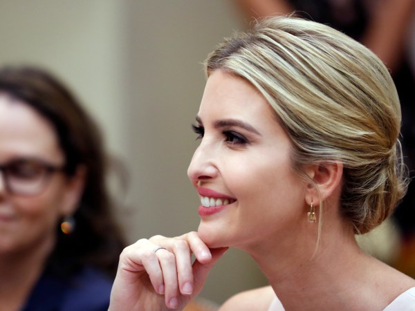 Ivanka Trump smiles in the Roosevelt Room of the White House in Washington, Wednesday, Aug. 2, 2017, during an event for military spouses to discuss the problems they face with employment, as part of "American Dream Week." (AP Photo/Alex Brandon)