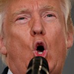 President Donald Trump speaks about the deadly white nationalist rally in Charlottesville, Va., in the Diplomatic Room of the White House, Monday, Aug. 14, 2017, in Washington. (AP Photo/Evan Vucci)