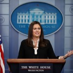 White House press secretary Sarah Huckabee Sanders speaks during the daily news briefing at the White House, in Washington, Thursday, Aug. 24, 2017. (AP Photo/Carolyn Kaster)