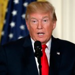 President Donald Trump speaks during a news conference with Finnish President Sauli Niinisto in the East Room of the White House, Monday, Aug. 28, 2017, in Washington. (AP Photo/Alex Brandon)