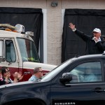 President Donald Trump talks with supporters outside Firehouse 5 where he received a briefing on Hurricane Harvey relief efforts, Tuesday, Aug. 29, 2017, in Corpus Christi, Texas. (AP Photo/Evan Vucci)