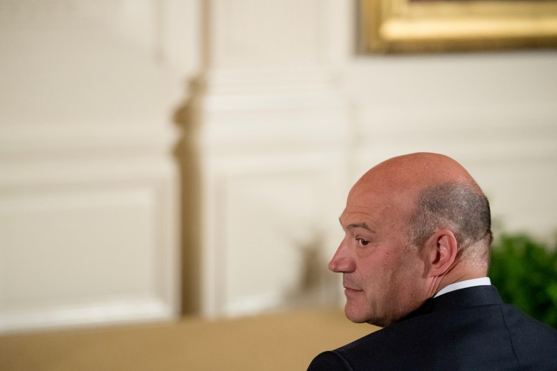 National Economic Council chairman Gary Cohn attends an Air Traffic Control Reform Initiative meeting in the East Room at the White House, Monday, June 5, 2017, in Washington. (AP Photo/Andrew Harnik)