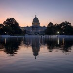 The Capitol is seen at sunrise as Congress returns from the August recess to face work on immigration, the debt limit, funding the government, and Hurricane Harvey, in Washington, Tuesday, Sept. 5, 2017.    (AP Photo/J. Scott Applewhite)