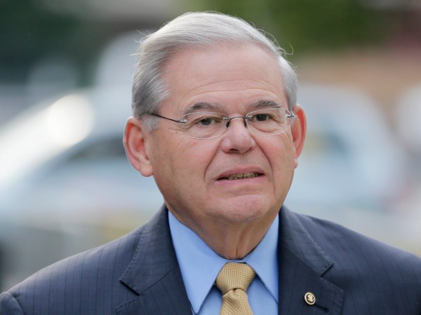 Sen. Bob Menendez arrives to court in Newark, N.J., Wednesday, Sept. 6, 2017. The corruption trial for the New Jersey Democrat and a wealthy Florida eye doctor begins on Wednesday in Newark. The trial will examine whether Menendez was illegally lobbying for Salomon Melgen, who gave him political contributions and gifts including luxury vacations. (AP Photo/Seth Wenig)