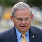 Sen. Bob Menendez arrives to court in Newark, N.J., Wednesday, Sept. 6, 2017. The corruption trial for the New Jersey Democrat and a wealthy Florida eye doctor begins on Wednesday in Newark. The trial will examine whether Menendez was illegally lobbying for Salomon Melgen, who gave him political contributions and gifts including luxury vacations. (AP Photo/Seth Wenig)