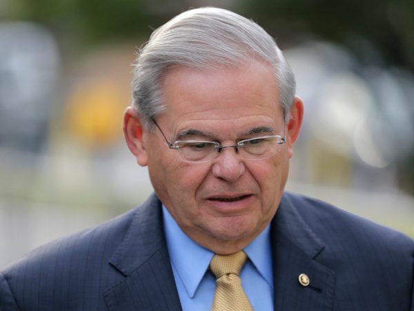 Sen. Bob Menendez arrives to court in Newark, N.J., Wednesday, Sept. 6, 2017. The corruption trial for the New Jersey Democrat and a wealthy Florida eye doctor begins on Wednesday in Newark. The trial will examine whether Menendez was illegally lobbying for Salomon Melgen, who gave him political contributions and gifts including luxury vacations. (AP Photo/Seth Wenig)
