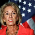 Education Secretary Betsy DeVos speaks about proposed changes to Title IX, Thursday, Sept. 7, 2017, at George Mason University Arlington, Va., campus. (AP Photo/Jacquelyn Martin)