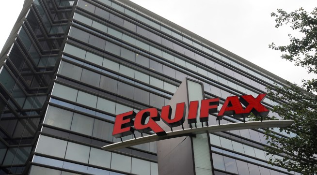 HOLD FOR JENNY KANE   In this Saturday, July 21, 2012, photo Equifax Inc., offices are seen, in Atlanta. Equifax Inc. is a consumer credit reporting agency in the United States. (AP Photo/Mike Stewart)