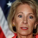 Education Secretary Betsy DeVos speaks about proposed changes to Title IX, Thursday, Sept. 7, 2017, at George Mason University Arlington, Va., campus. (AP Photo/Jacquelyn Martin)