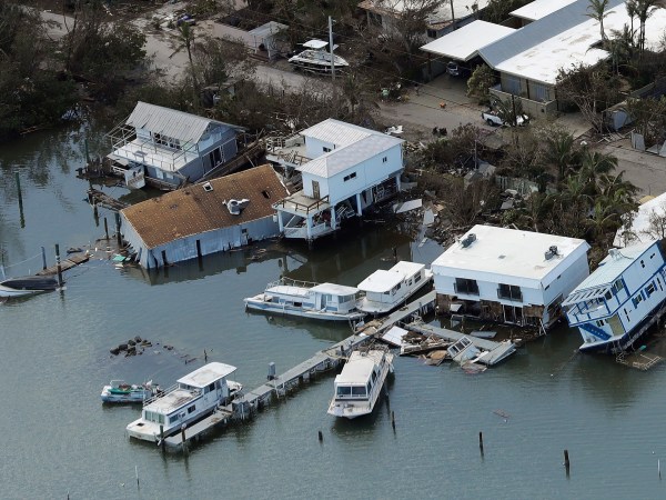 Homes are shown damaged from storm surge  from Hurricane Irma Tuesday, Sept. 12, 2017, in Key West, Fla.  (AP Photo/Chris O'Meara)