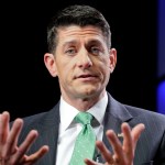 House Speaker Paul Ryan of Wis., left, answers questions during an interview at the Associated Press bureau in Washington, Wednesday, Sept. 13, 2017. (AP Photo/Pablo Martinez Monsivais)