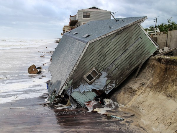 House slid into the Atlantic Ocean due to Hurricane Irma, 4000 block of South Ponte Vedra Blvd. in Ponte Vedra Beach, Fla., Monday, Sept. 11, 2017. (For The Florida Times-Union, Gary Lloyd McCullough)