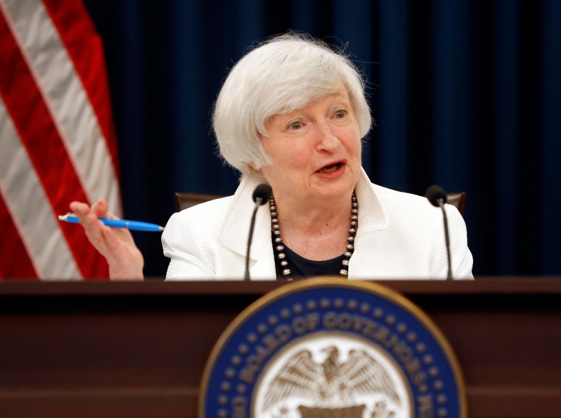 Federal Reserve Chair Janet Yellen speaks during a news conference following the Federal Open Market Committee meeting in Washington, Wednesday, Sept. 20, 2017. (AP Photo/Pablo Martinez Monsivais)