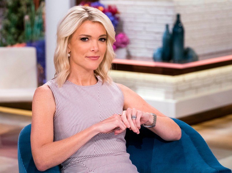 Megyn Kelly poses on the set of her new show, "Megyn Kelly Today" at NBC Studios on Thursday, Sept, 21, 2017, in New York. Kelly's  talk show debuts Monday, Sept. 25, at 9 a.m. EDT. (Photo by Charles Sykes/Invision/AP)