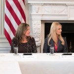 From left, Secretary of Health and Human Services Tom Price, Macomb County District Judge Linda Davis, Rebecca Crowder of "Lily's Place,"  and first lady Melania Trump attends an Opioid roundtable discussion at the White House in Washington, Thursday, Sept. 28, 2017. Melania Trump has invited experts and people affected by addiction to opioids to the White House for a listening session and discussion about the epidemic. (AP Photo/Carolyn Kaster)