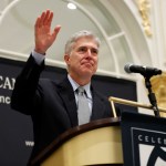 Supreme Court Justice Neil Gorsuch acknowledges the applauses as he beings to speak at the 50th anniversary of the Fund for America Studies luncheon at the Trump Hotel in Washington, Thursday, Sept. 28, 2017. (AP Photo/Pablo Martinez Monsivais)