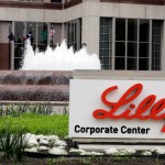 The Eli Lilly and Co corporate headquarters is pictured April 26, 2017, in Indianapolis. (AP Photo/Darron Cummings)