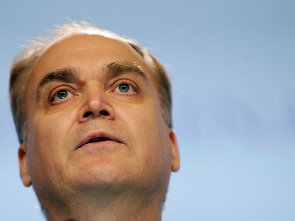 Russia's Deputy Minister of Defense, Anatoly Antonov, delivers his speech about "Pursuing Common Security Objectives" at the 15th International Institute for Strategic Studies Shangri-la Dialogue, or IISS, Asia Security Summit on Sunday, June 5, 2016, in Singapore. (AP Photo/Wong Maye-E)